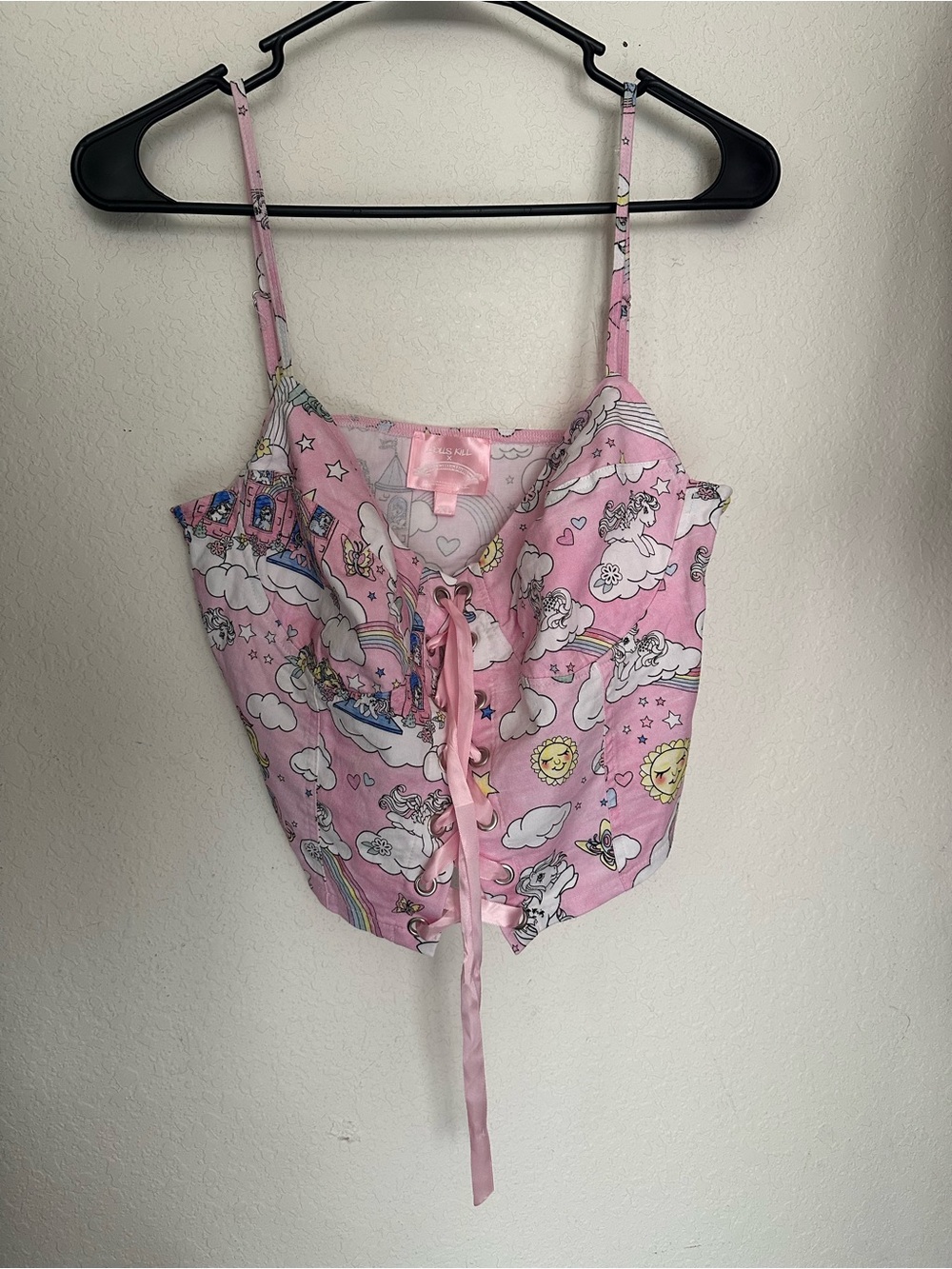 My Little Pony x Dolls kill lace corset crop top